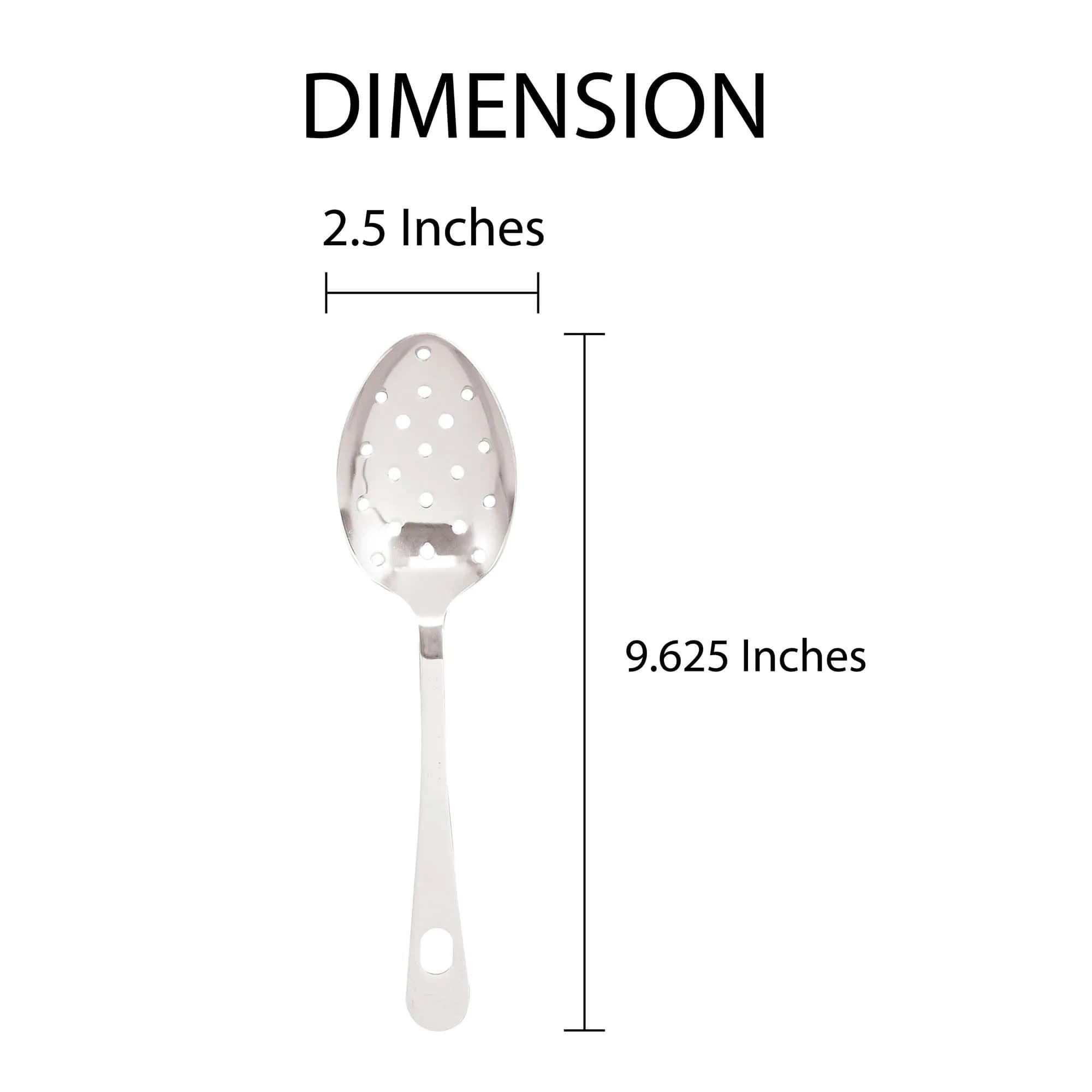HIC Kitchen Pierced Serving Spoon, Japanese Stainless Steel, 24.5 cm (9.625 inches) | Dishwasher Safe - view 6
