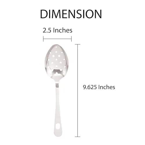 HIC Kitchen Pierced Serving Spoon, Japanese Stainless Steel, 24.5 cm (9.625 inches) | Dishwasher Safe thumbnail 6