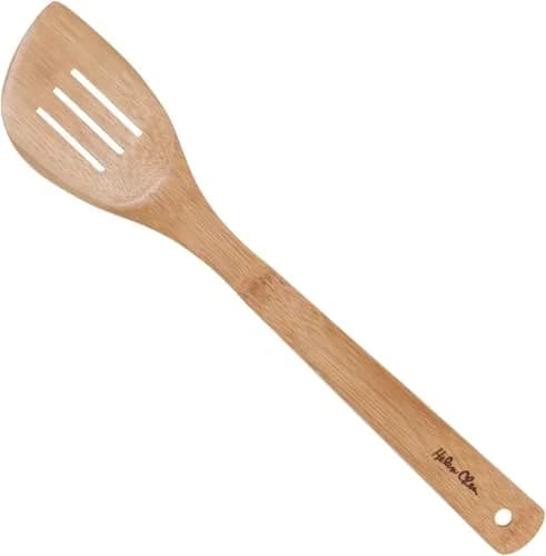 Helen's Asian Kitchen Slotted Spatula, Natural Bamboo, 13-Inch | Ergonomic, Sustainable & Safe for Nonstick thumbnail 1
