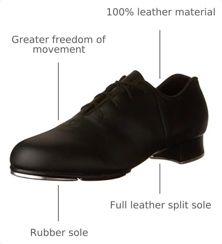 Bloch Women's Tap-flex Dance Shoes, Black, US 10 | Full Leather Split Sole for Tap & Ballet thumbnail 2