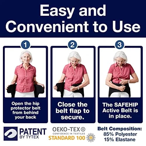 SAFEHIP Active Hip Protector Belt for Seniors & Elderly | Medium (38-43 in / 96-107 cm) thumbnail 4