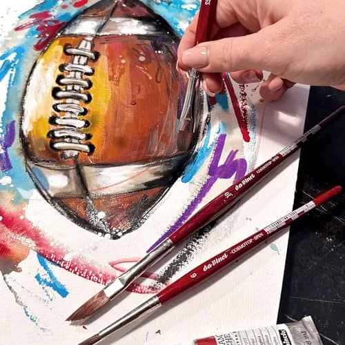 da Vinci Watercolor Series 5580 CosmoTop Spin Paint Brush, Size 4 | Synthetic Round Brush for Watercolor & Acrylic thumbnail 5