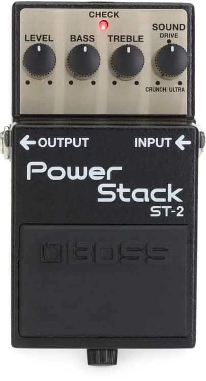 BOSS Power Stack Guitar Pedal (ST-2) Black | High-Gain Distortion with Two-Band EQ thumbnail 4