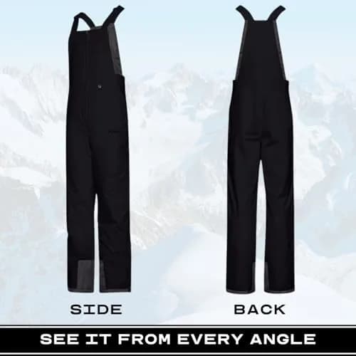 Arctix Essential Insulated Bib Overalls Black 4X-Large/32" Inseam | Maximum Cold Weather Protection thumbnail 3