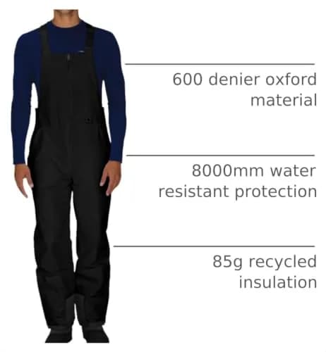 Arctix Essential Insulated Bib Overalls Black 4X-Large/32" Inseam | Maximum Cold Weather Protection thumbnail 4
