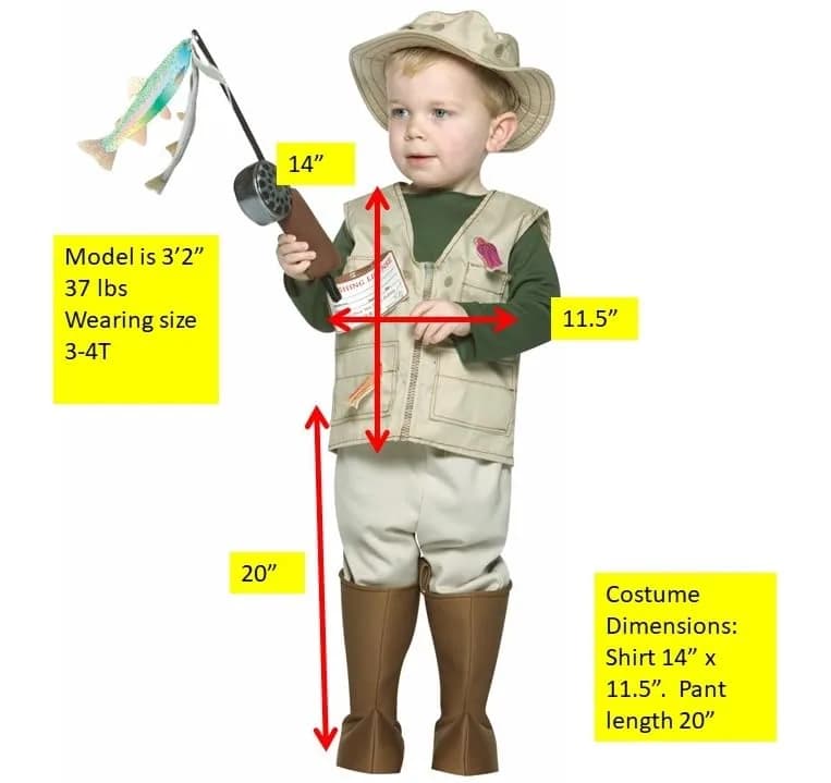 Rasta Imposta Future Fisherman Costume Brown 3-4T | Adorable Role-Play Outfit thumbnail 2
