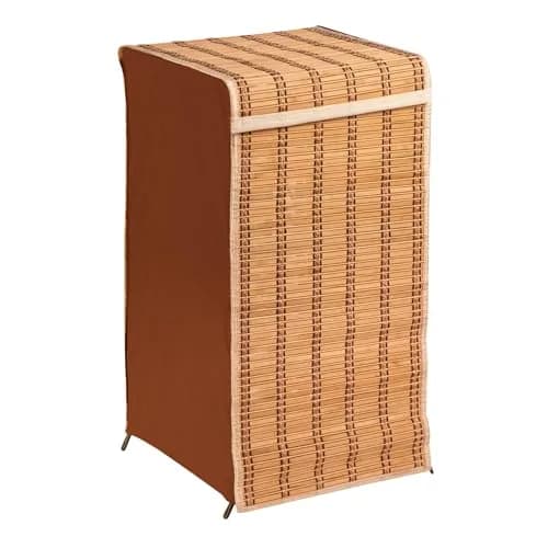 Honey-Can-Do Bamboo Wicker Hamper with Lid 26-Inches Tall | Sustainable Laundry Storage thumbnail 1