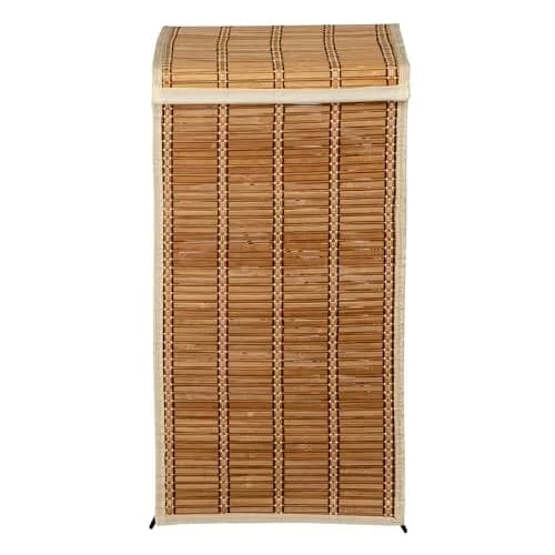 Honey-Can-Do Bamboo Wicker Hamper with Lid 26-Inches Tall | Sustainable Laundry Storage thumbnail 4