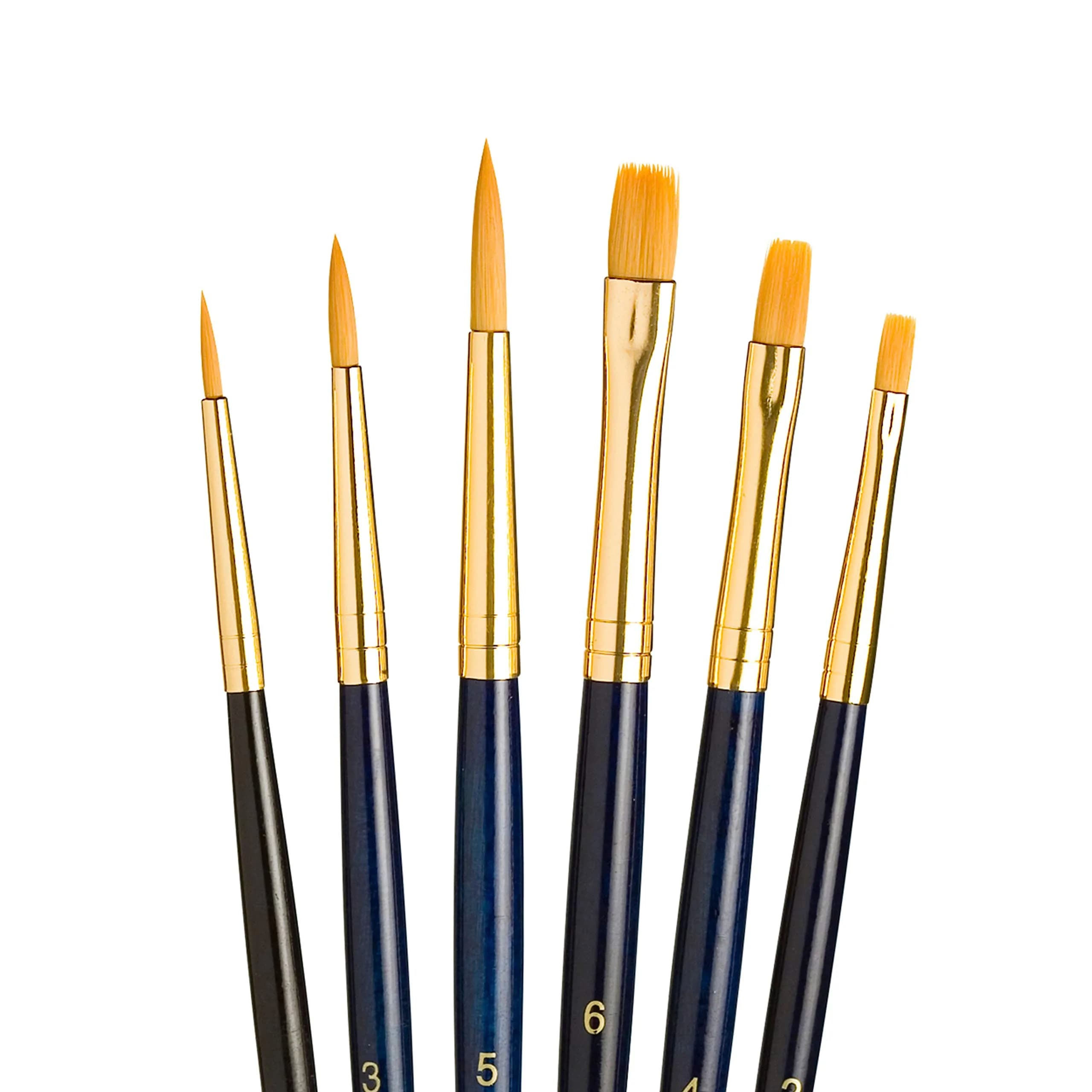 Princeton Real Value Series 9100 Paint Brush Sets | Acrylic, Oil & Watercolor | 1, 3, 5, Shader 2, 4, 6 - main product image