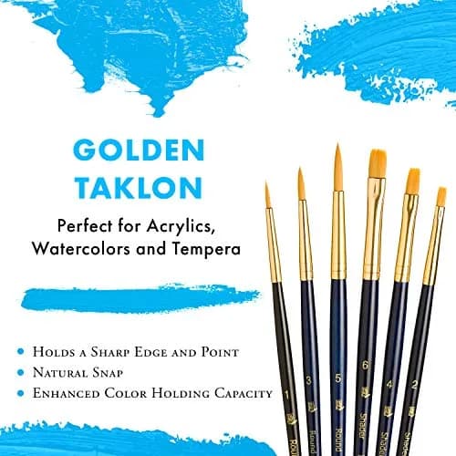 Princeton Real Value Series 9100 Paint Brush Sets | Acrylic, Oil & Watercolor | 1, 3, 5, Shader 2, 4, 6 thumbnail 4
