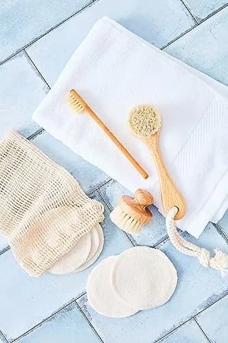 Redecker Goat Hair/Pig Bristle Face Brush with Oiled Beechwood Handle 15cm (5-3/4-Inches) | Gentle Exfoliation for Sensitive Skin thumbnail 2