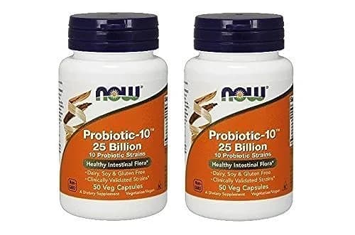 NOW Probiotic-10 25 Billion, 50 Count (Pack of 2) | Supports Digestive Health & Immunity thumbnail 1