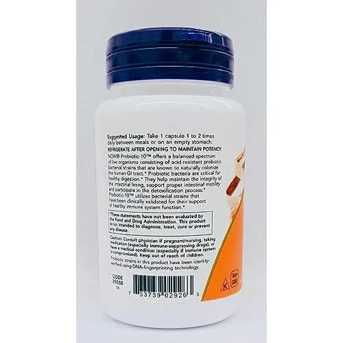 NOW Probiotic-10 25 Billion, 50 Count (Pack of 2) | Supports Digestive Health & Immunity thumbnail 3