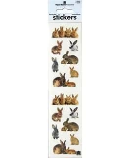 Paper House Productions ST-2221E Photo Real Stickypix Stickers, Bunnies, 2-Inch by 4-Inch Modules | Cartoon Animal Theme thumbnail 2