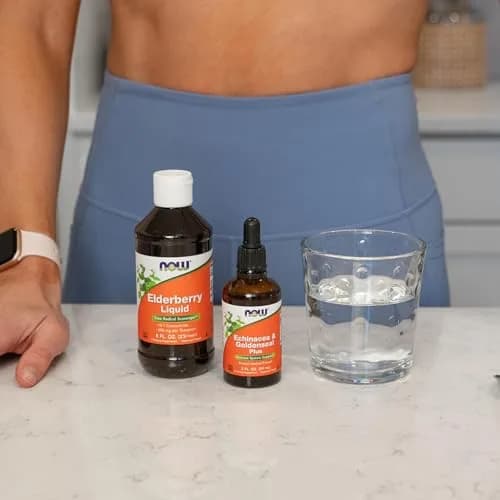 NOW Elderberry Liquid 500 mg 10:1 Concentrate 237ml (8 fl. oz) | Immune Support with Antioxidants thumbnail 6