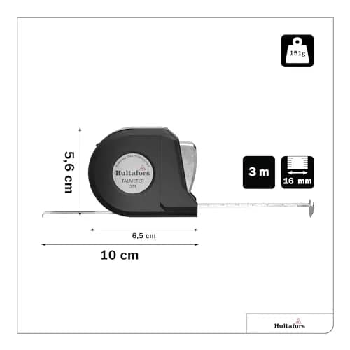 Hultafors Talmeter Marking Measure Tape 3m (9.8ft) 16mm Blade | Precision Etching Tool for Internal & External Measurements thumbnail 2