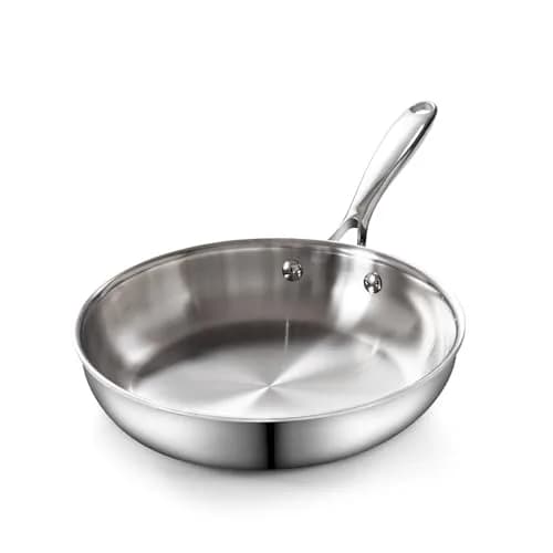 Cooks Standard Multi-Ply Clad Stainless Steel 10" Frying Pan, Heavy-Duty | Even Heat & Durable thumbnail 1