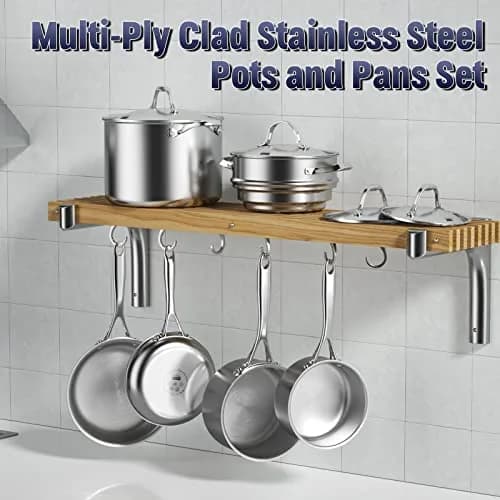 Cooks Standard Multi-Ply Clad Stainless Steel 10" Frying Pan, Heavy-Duty | Even Heat & Durable thumbnail 7