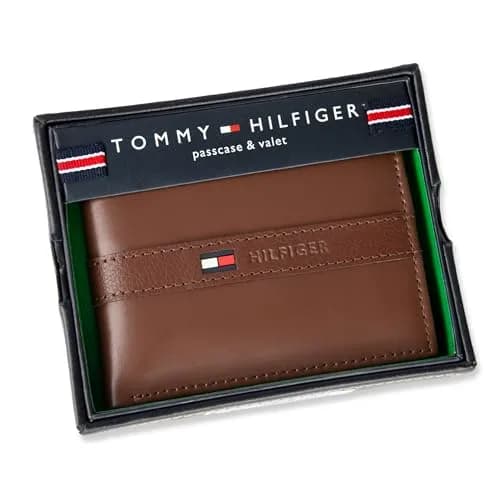 Tommy Hilfiger Men's Leather Bifold Wallet with Removable ID Window | 6 Card Slots, Light Tan thumbnail 5
