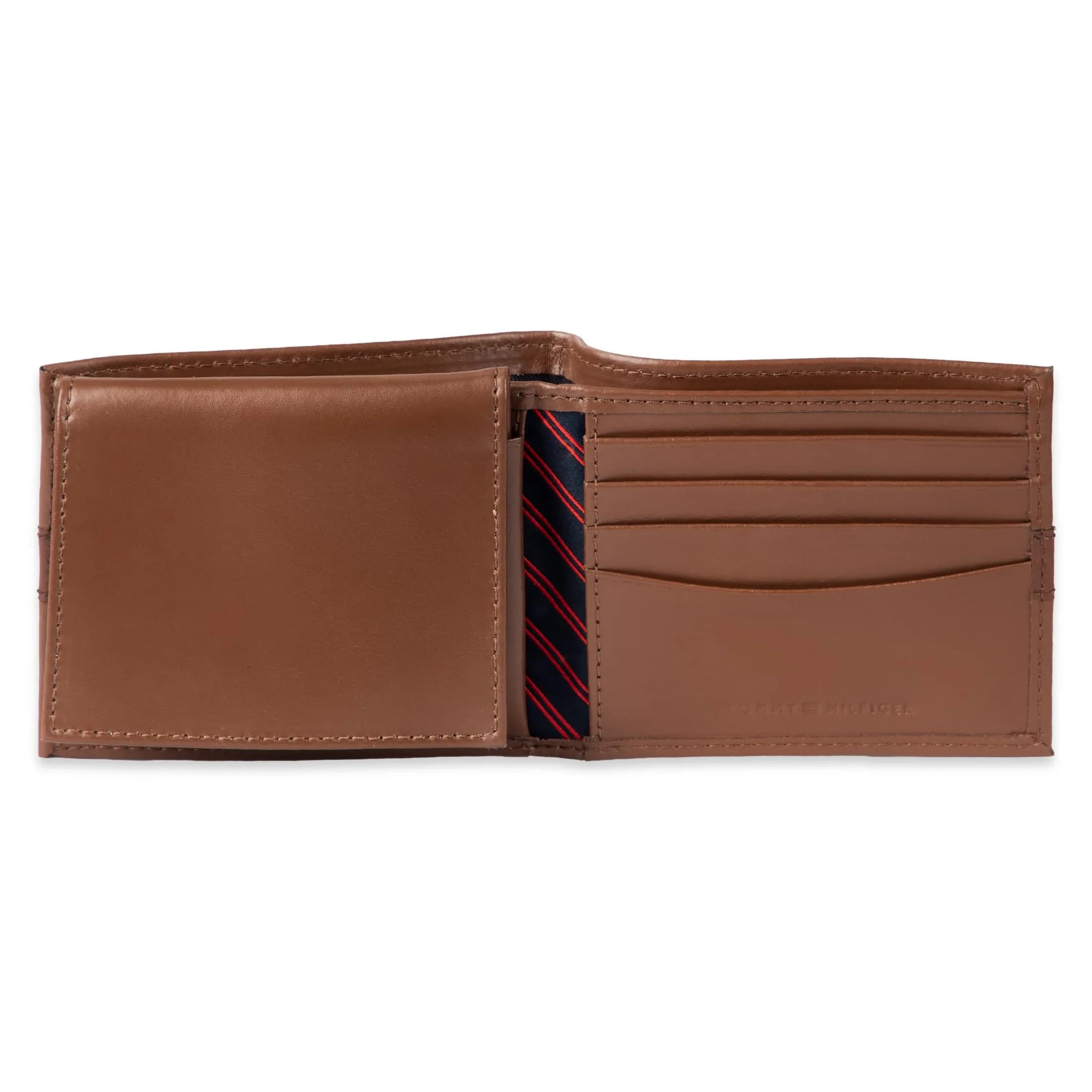 Tommy Hilfiger Men's Leather Bifold Wallet with Removable ID Window | 6 Card Slots, Light Tan - view 2