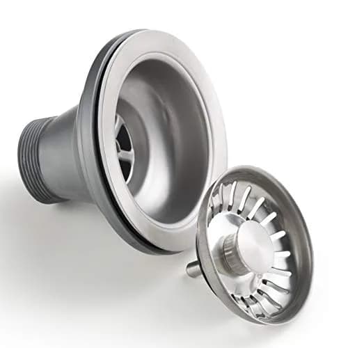Kraus Kitchen Sink Drain Assembly with Strainer 5" x 5" x 5" | Stainless Steel, Fits 3.5"/4" Openings thumbnail 2