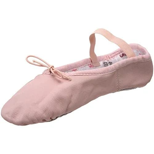 Bloch Girls' Bunnyhop Leather Ballet Shoe, Pink, 13 Wide | Elastic Full Sole for Young Dancers thumbnail 1
