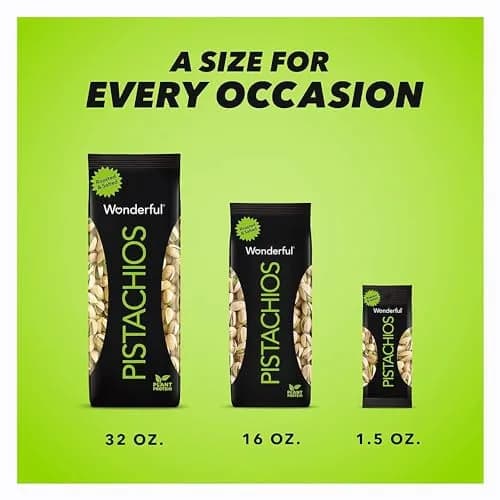 Wonderful Pistachios In Shell Roasted & Salted 1.5oz (Pack of 24) | California Grown, Healthy Snack thumbnail 7