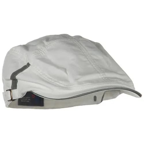 Mega Cap White Sandwich Bill Ivy Cap | Adjustable Cotton Hat thumbnail 4