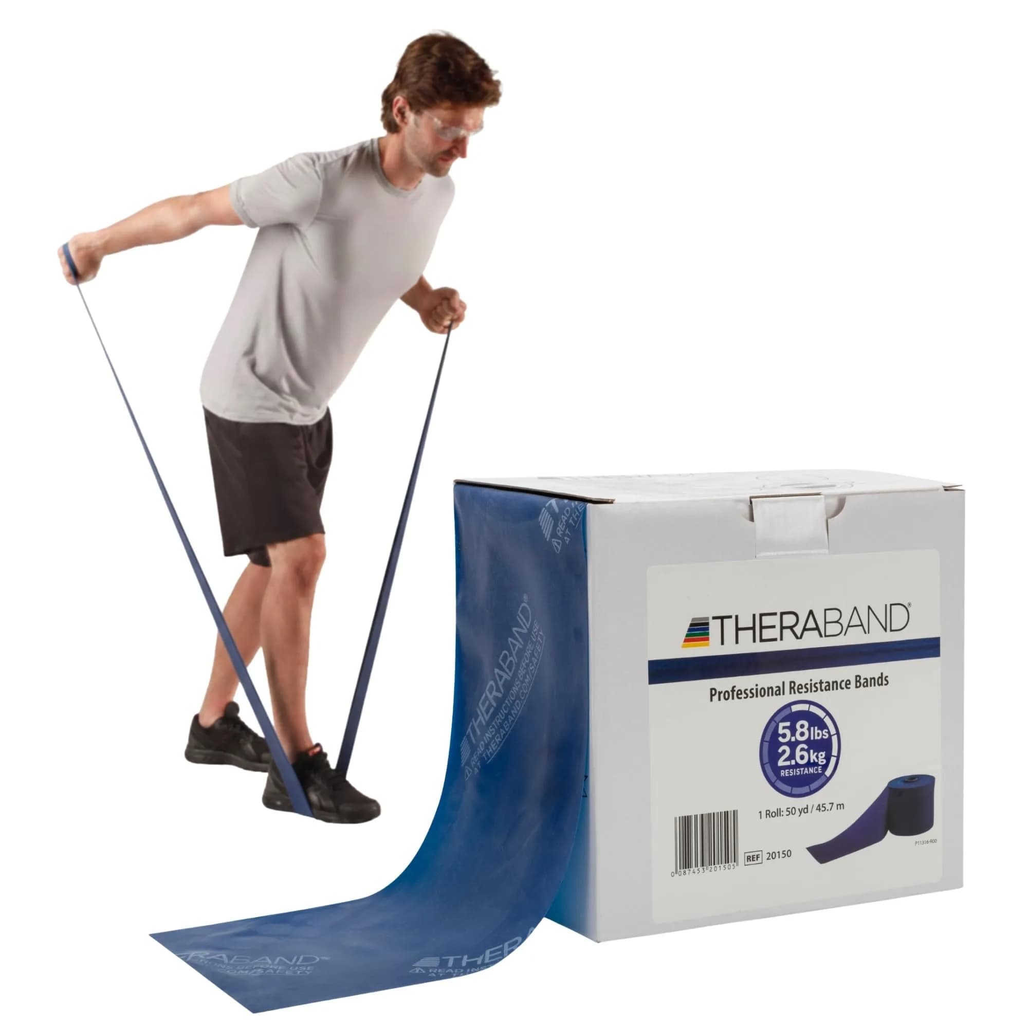 THERABAND Resistance Band, Exercise, Workout, Physical Therapy, Body, Blue | Customizable Latex Resistance for All Levels