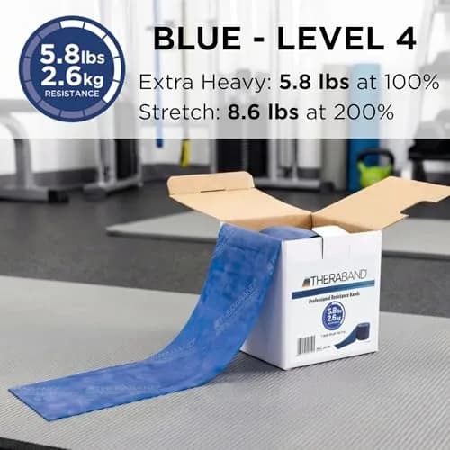 THERABAND Resistance Band, Exercise, Workout, Physical Therapy, Body, Blue | Customizable Latex Resistance for All Levels thumbnail 3