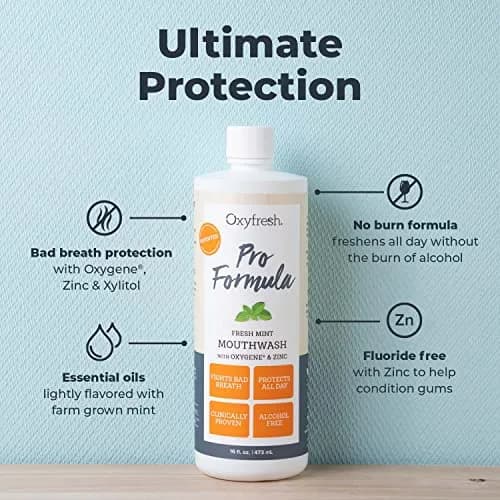 Oxyfresh Pro Formula Fresh Mint Mouthwash 16 Fl Oz | Zinc & Fluoride Free, Alcohol-Free, Gentle for Gums thumbnail 2