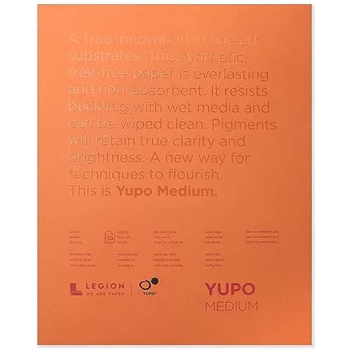 Legion Yupo Polypropylene Pad 300gsm (140lb) 28x35.5cm (11x14 inches) | Vibrant Watercolor Art Paper thumbnail 1