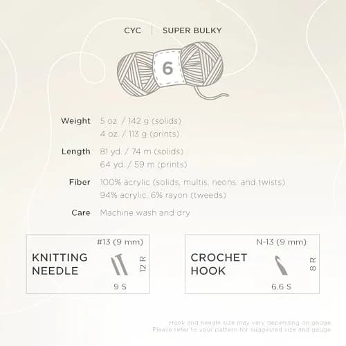 Lion Brand Yarn Hometown Yarn Aspen Tweed | Super-Bulky Acrylic Yarn for Knitting & Crocheting (142g, 81yd) thumbnail 5