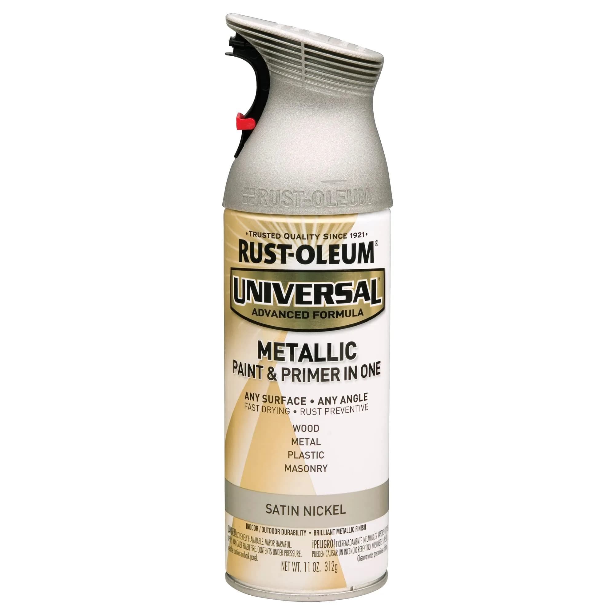 Rust-Oleum Universal All Surface Satin Nickel Metallic Spray Paint, 11 oz (Pack of 1) - main product image