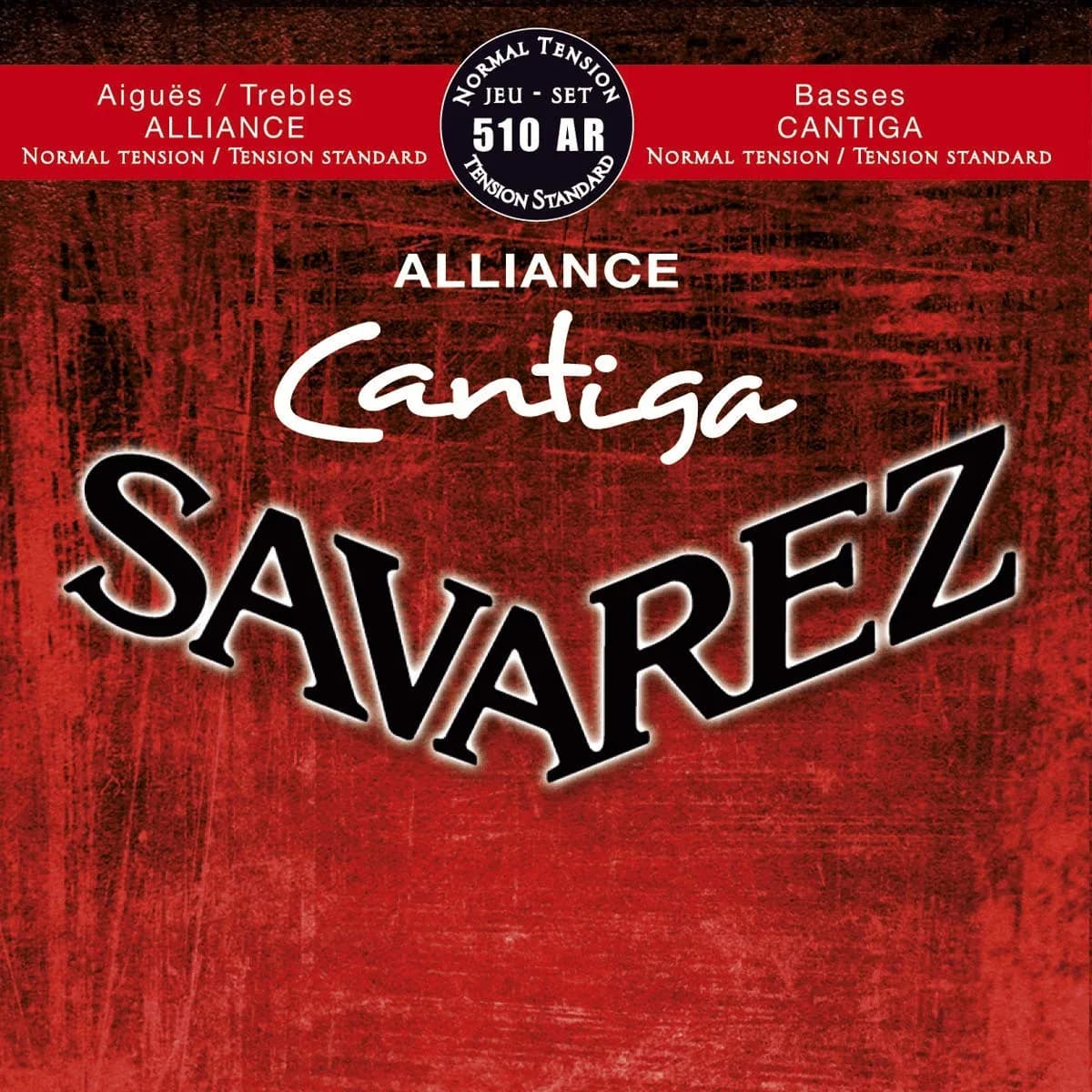 Savarez 510AR Nylon Classical Guitar Strings, Normal Tension | Alliance Cantiga Series, France, 40g — Nylon / Satz standard 510AR