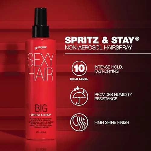 SexyHair Big Spritz & Stay Intense Hold Non-Aerosol Hairspray 250ml (8.5 Oz) | Humidity Resistant Up to 72 Hours thumbnail 3