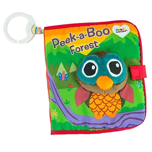 Lamaze Peek-A-Boo Forest Soft Baby Book - Cloth Book for Sensory Play & Teething, 6 Months+ thumbnail 1