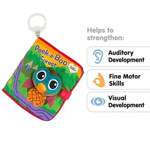 Lamaze Peek-A-Boo Forest Soft Baby Book - Cloth Book for Sensory Play & Teething, 6 Months+ thumbnail 5