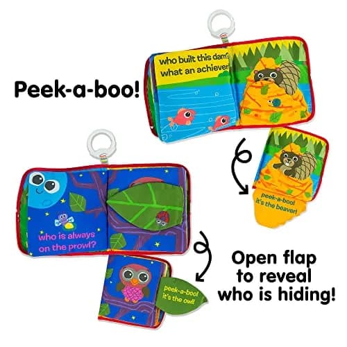 Lamaze Peek-A-Boo Forest Soft Baby Book - Cloth Book for Sensory Play & Teething, 6 Months+ thumbnail 2