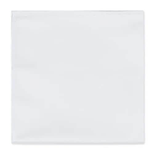 Jacob Alexander Men's Pocket Square Solid Color Handkerchief - White | Classic Satin Microfiber Finish (12" x 12") thumbnail 1