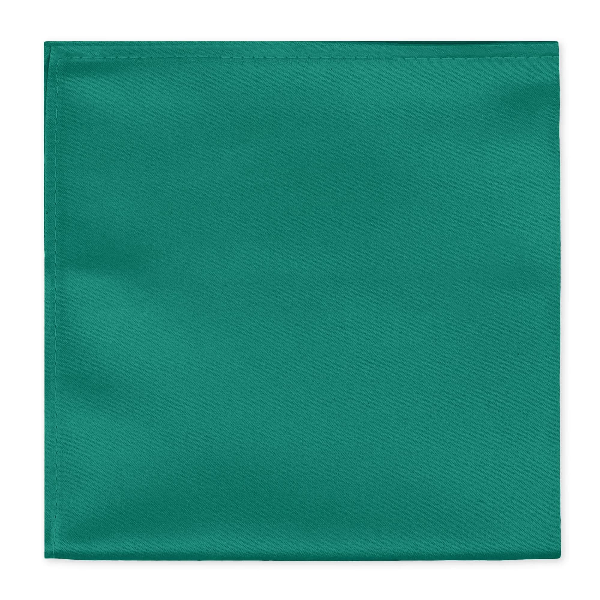Jacob Alexander Men's Pocket Square Solid Color Handkerchief - Kelly | Satin Microfiber Finish, 12" x 12" | Classic Style