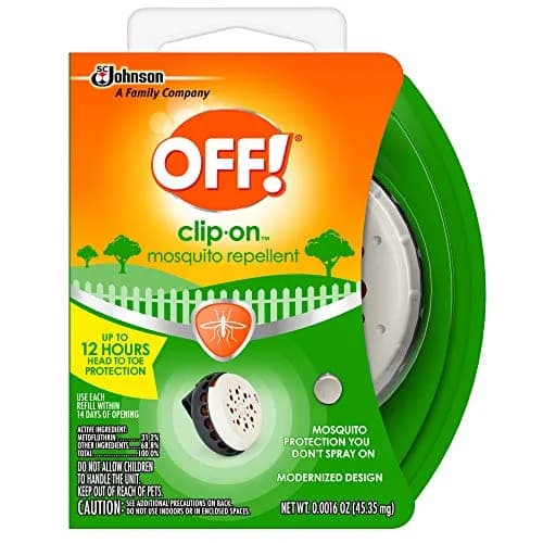 OFF! Clip-On Mosquito Repellent 1 Pack | Up to 12 Hours Odorless Protection, Battery Fan, Small & Portable thumbnail 1