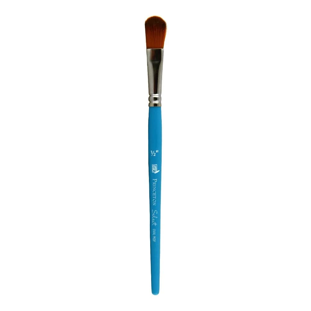 Princeton Select Artiste Series 3750 Oval Mop Paint Brush 1.27 cm (1/2 Inch) | Synthetic Bristle for Acrylic, Watercolor, Oil - main product image