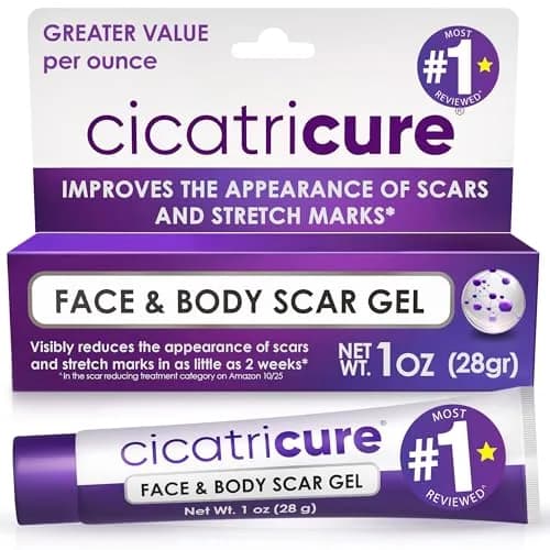 Cicatricure Advanced Scar Gel 28g (1 oz) | Clinically Proven Scar Treatment — Face & Body Scar Gel, 1oz