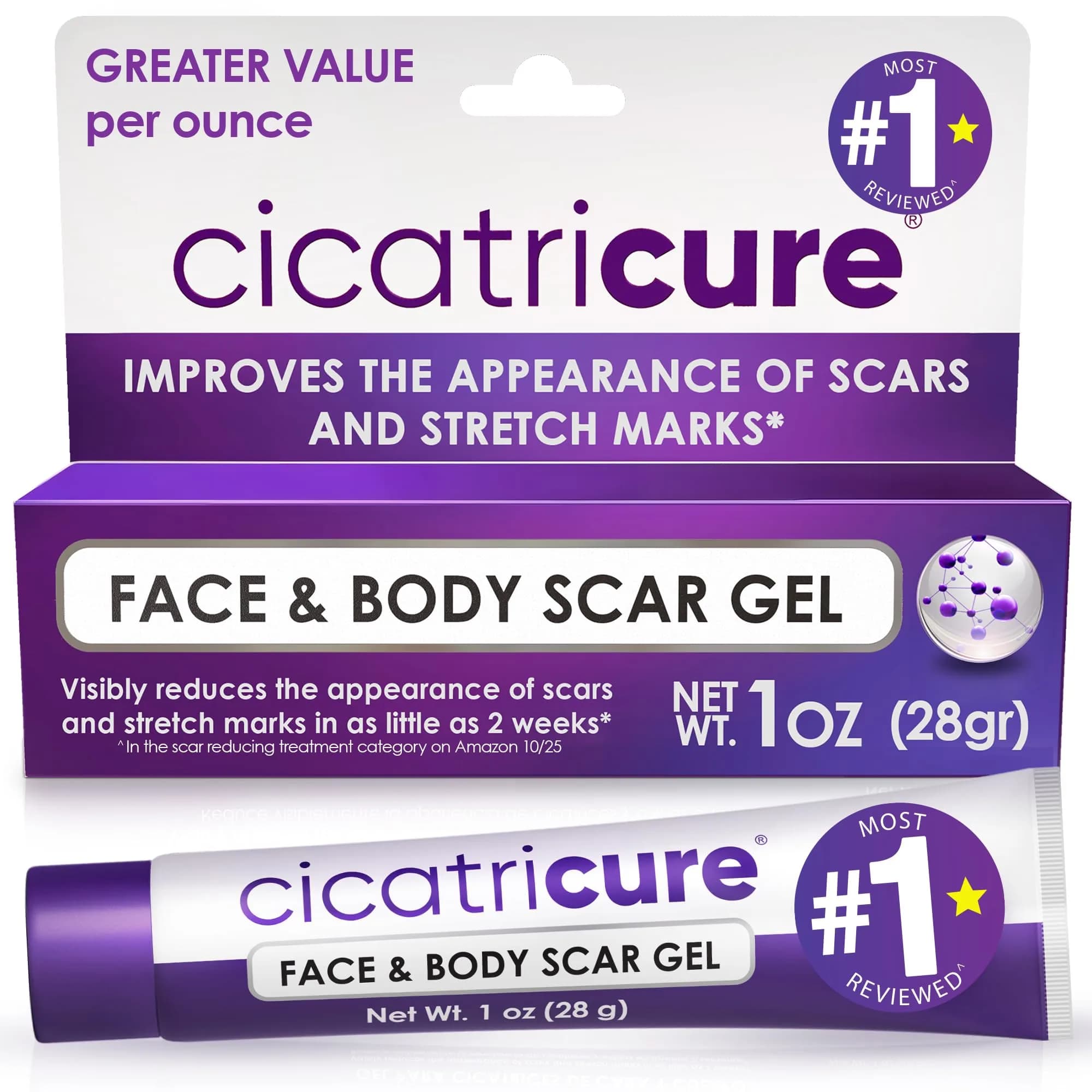 Cicatricure Advanced Scar Gel 28g (1 oz) | Clinically Proven Scar Treatment - main product image