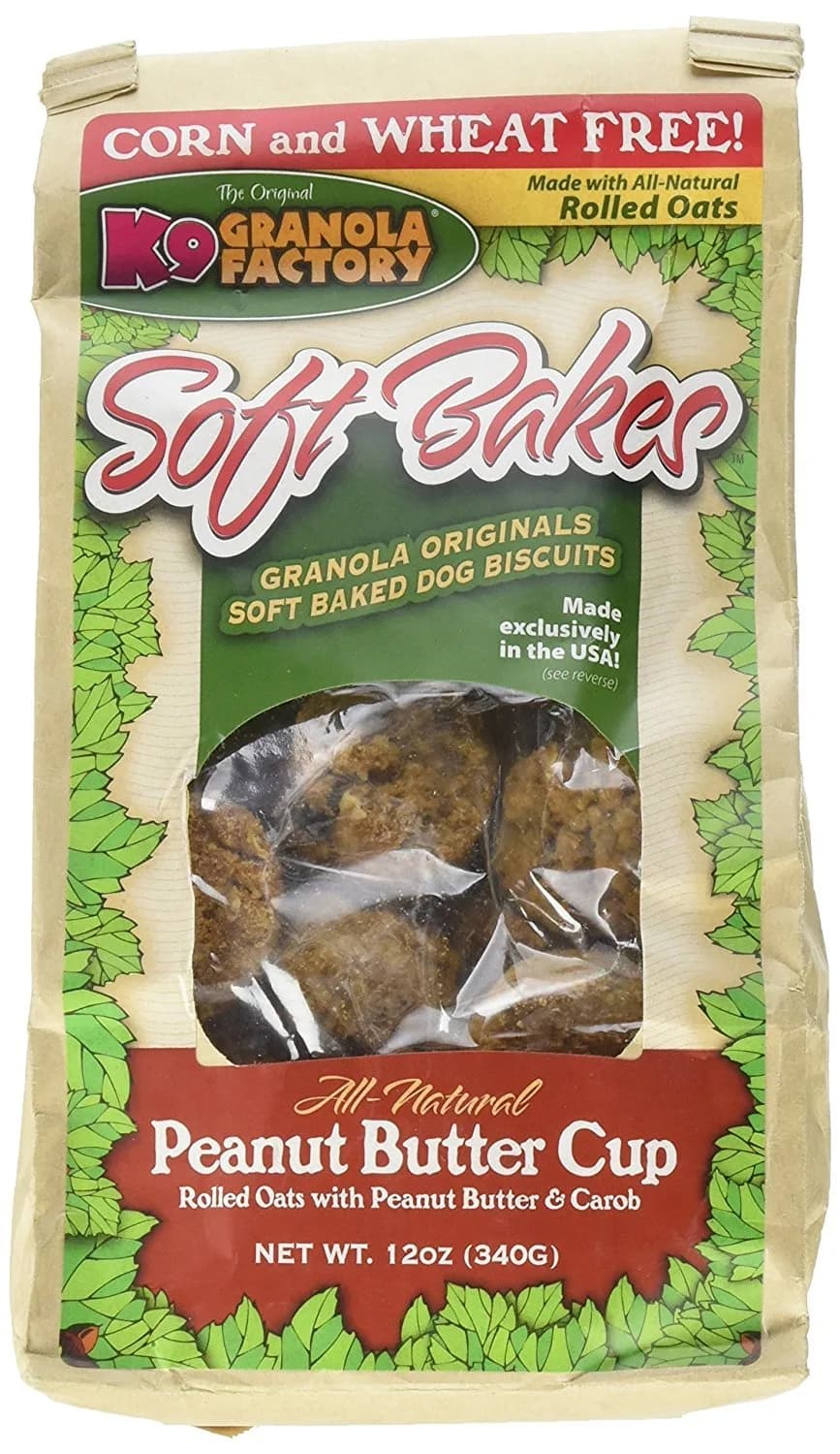 K9 Granola Factory Soft Bakes Peanut Butter Cup | Wholesome Dog Treats for Sensitive Teeth