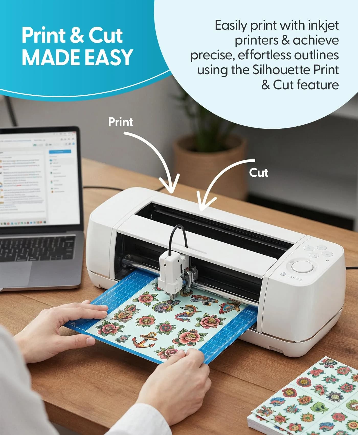 Silhouette America Temporary Tattoo Paper for Inkjet Printers | 1 Sheet, Clear, Skin Safe Adhesive - view 4