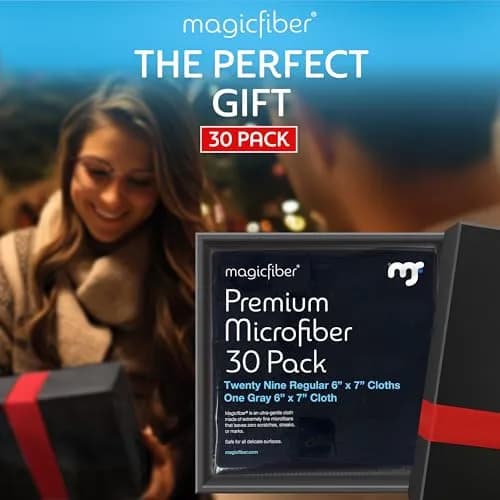 MagicFiber Microfiber Cleaning Cloths 6 x 7 inches (15cm x 18cm) | Lint-Free, Streak-Free Cleaning for Screens & Lenses thumbnail 6