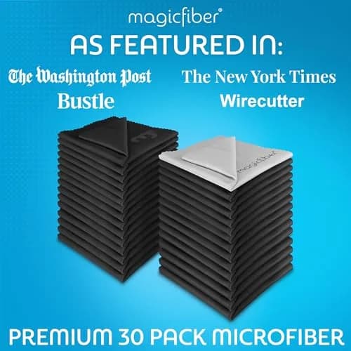 MagicFiber Microfiber Cleaning Cloths 6 x 7 inches (15cm x 18cm) | Lint-Free, Streak-Free Cleaning for Screens & Lenses thumbnail 3
