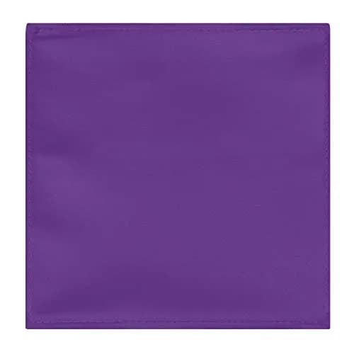 Jacob Alexander Men's Pocket Square Solid Color Handkerchief - Purple | 12" x 12" Satin Microfiber thumbnail 2